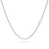 Bold Alphabet Letter Initial Charm Necklace in White Gold Tone